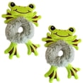 thumbnail image 1 of Donas para cabello largo DonaFrog 2Pzas Rana Verde/Gris Felpa Elástica., 1 of 2