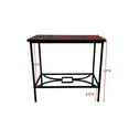 thumbnail image 5 of Murten Modern Accent Side Sofa Table, Black Metal Frame & Wooden Top, 5 of 7