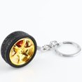 thumbnail image 4 of CLEOES Gracioso Llavero de llanta Creativo Discos de freno llavero Llavero de rueda de coche Aleación Colgante de bolso Llavero de coche Accesorios de coche Regalo Neumático simulado/Multicolor, 4 of 4