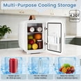 thumbnail image 3 of Dozzle 4L Mini Fridge , Holds 6 Cans, Keeps Skincare and Snacks Chilled with Dual 110V/12V Power, Compact Companion for Dorm, Office, and Car,White, 3 of 6