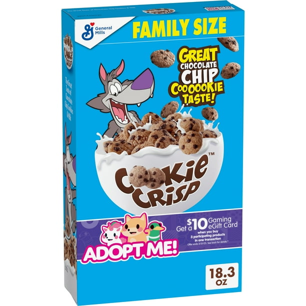 Cookie Crisp, Breakfast Cereal, Chocolate Chip Cookie Taste, 18.1 oz