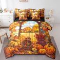 thumbnail image 1 of Ensembles de Literie Rustiques d'Automne Ferme Tournesol Citrouille Lit en Sac Récolte de l'Action de Grâce Ensemble de Couette Simple 7 Pcs Feuilles d'Érable d'Automne Ensemble de Lit de Campagne Décoration de Chambre à Coucher, 1 of 5
