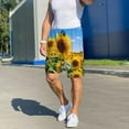 thumbnail image 6 of Gaeub Sky Golden Sunflower Field B Print Men's Short Pajama Pants, Sleep Shorts, Household Pants, Casual Pants with Pockets-X-Large, 6 of 6