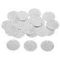 thumbnail image 3 of 20x Metal plano redondo en blanco etiqueta de moneda grabado estampado colgante Platino Zulema Colgante de latón con etiquetas en blanco, 3 of 7