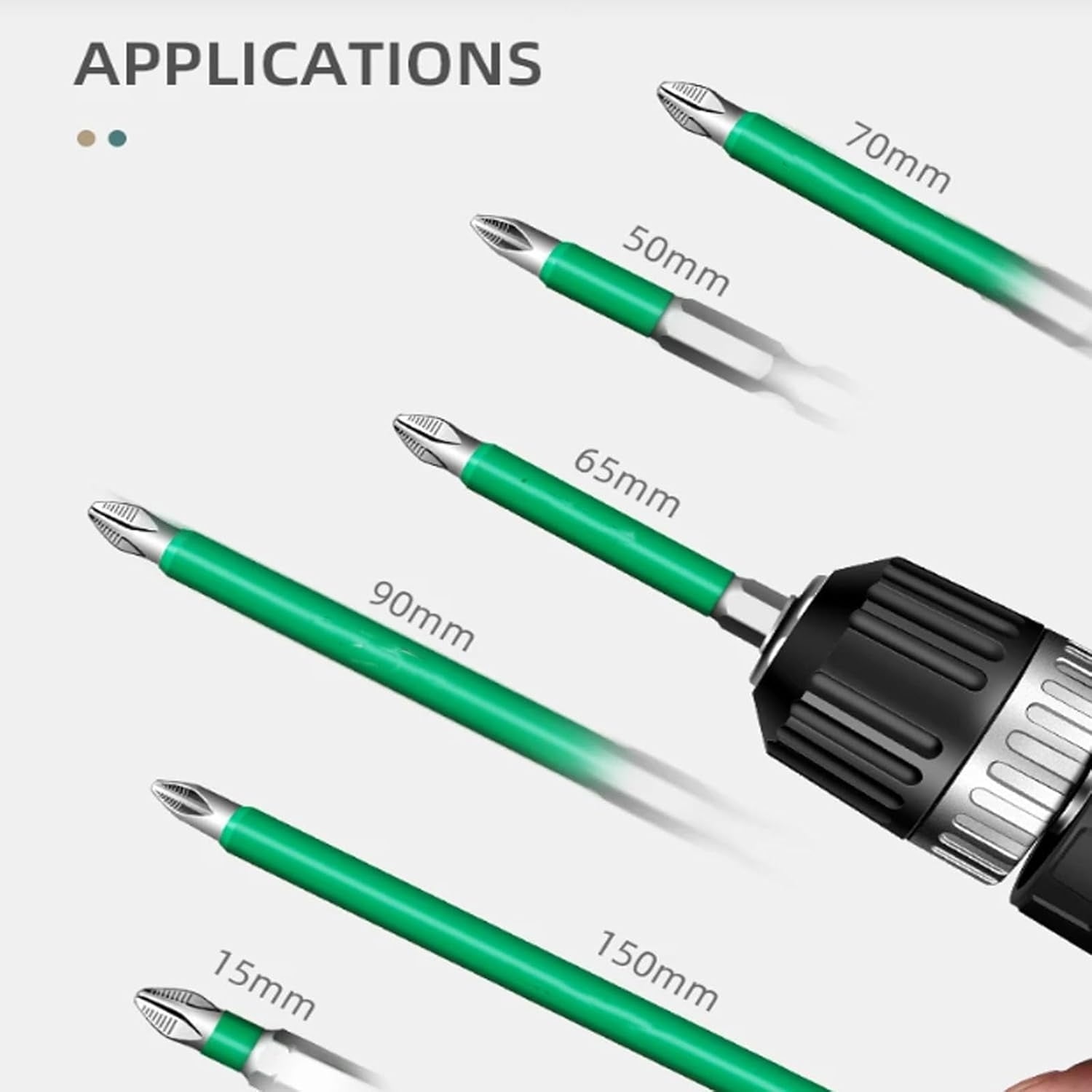 Strong Magnetic Durability Screwdriver Drill Bit Set, Anti-Slip Magnetic Electric Screwdriver Set, Electric Precision Screwdriver Set, 25 50 65 70 90 150mm