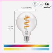 Wiz 25W Equivalent Color Filament G25 Medium LED Smart Light Bulb 604702