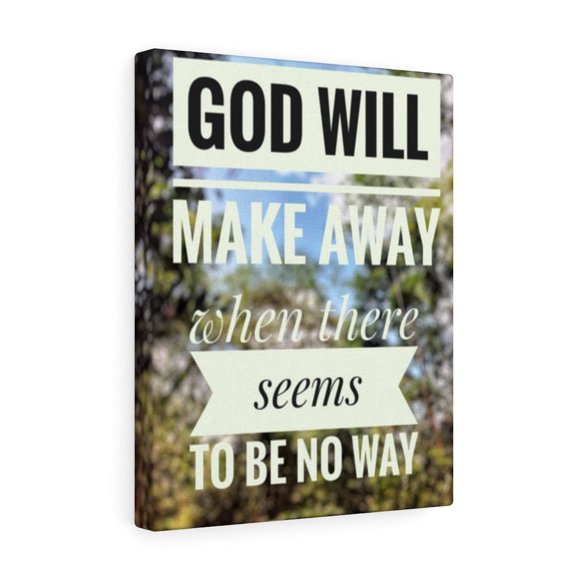Inspirational Wall Art God Will Make Away Motivational Print Ready to Hang Artwork Unframed