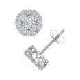 thumbnail image 2 of 3/4 Carat Cluster Diamond Stud Earrings in 14K White Gold (I1-I2 Clarity), 2 of 4