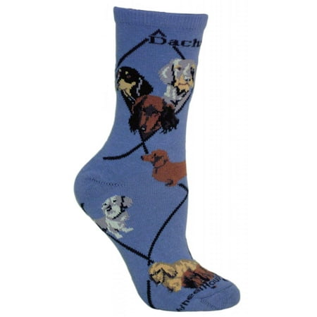 

Dachshunds Dog Blue Large Cotton Socks