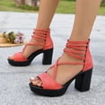 thumbnail image 6 of Xucatan Women's Glitter Ankle Strap Heels, Thick Block High Heel Sandals, Sparkling Party Evening Dressy Footwear Gift, 6 of 9