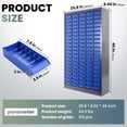 thumbnail image 2 of Steel Frame Bolt Bin Cabinet 100 ABS Plastic Drawers 25.8 × 46 × 8.66 in, Parts Organizer Cabinet with Label Slots for Small Hardware, Tools, Office Supplies, Home, Garage, 2 of 7