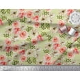 thumbnail image 3 of Soimoi Moss Georgette Fabric Ranunculus with Bunch Floral Print Fabric by Yard 42 Inch Wide, 3 of 3