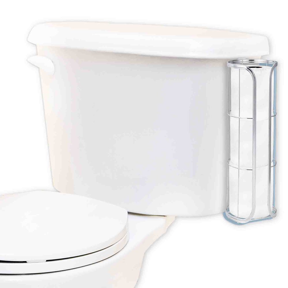 Home Basics Chrome Plated Over The Tank Toilet Paper Holder Walmart