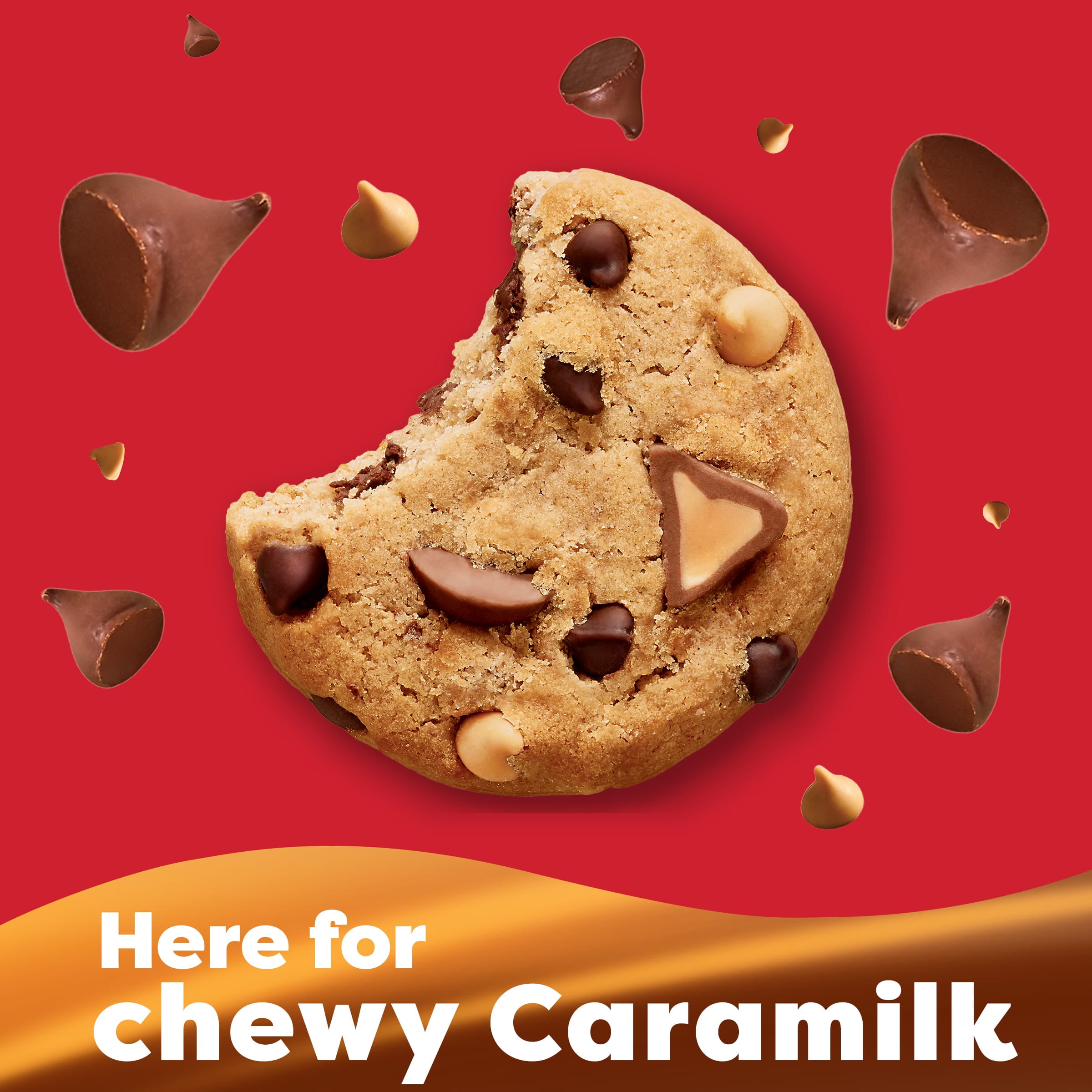 Biscuits CHIPS AHOY! CARAMILK, 1 emballage refermable, format familia