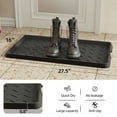 thumbnail image 3 of 2PCS Rubber Boot Tray, Shoe Trays for Entryway, Versatile Boot Mat Tray with Raised Edge, 47"x16" Rubber Mat for Shoe Organizer Indoor/Outdoor Use, 3 of 8