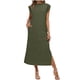 thumbnail image 3 of TaTaai Women's Solid Sleeveless Maxi Dress with Side Pockets Round Neck Ankle Length Flowy Casual Summer Beach Vacation Office Daily Wear Soft Non-See-Through Gift, 3 of 7
