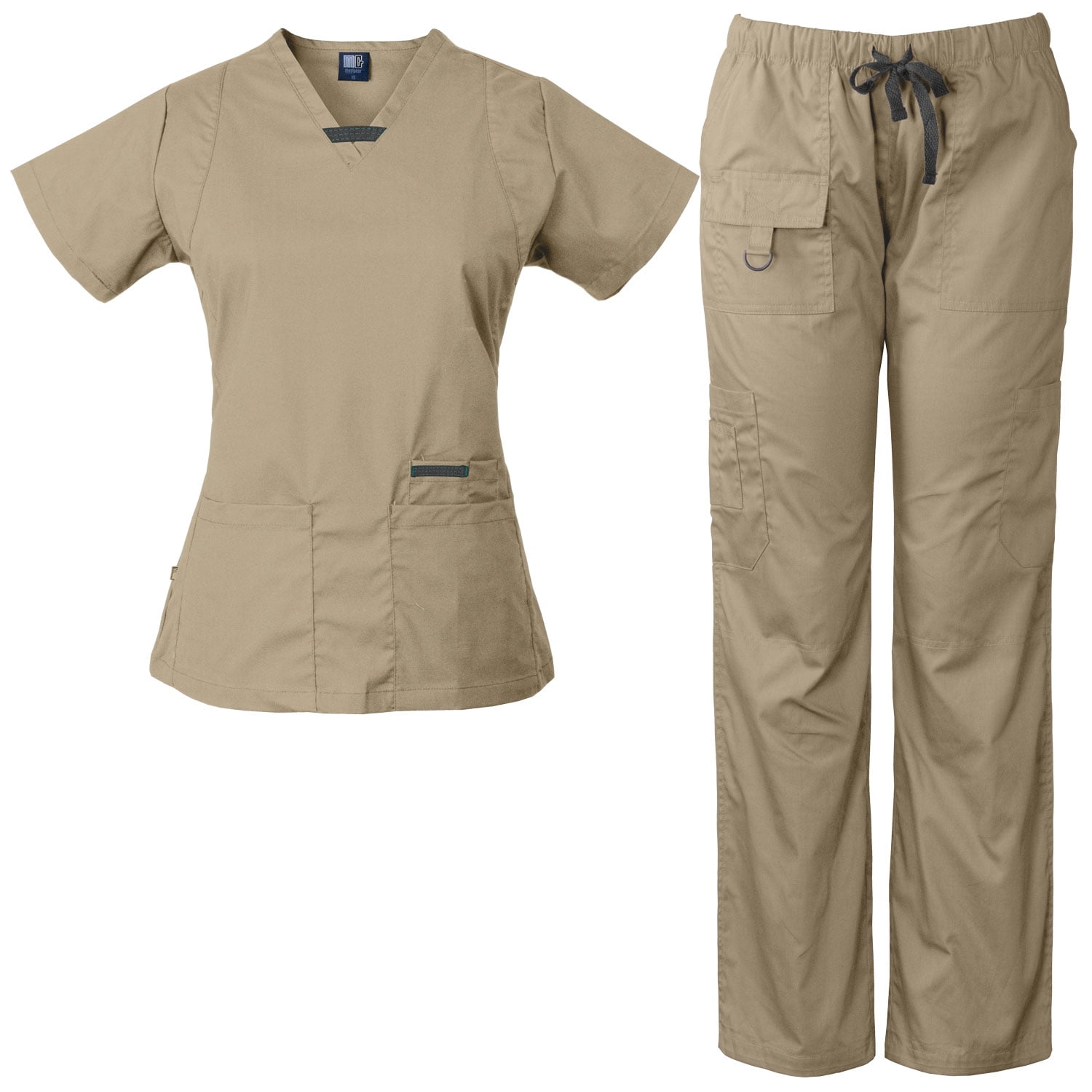 7 Pocket 2043 pant with D-ring Medgear Womens scrub set Utility 4 pocket top 
