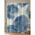 thumbnail image 4 of Shower Curtains Abstract Blue Circle Geometric Bath Curtain Modern Art Waterproof Bathroom Shower Curtain Set with Hooks Decoration 36 x 72 Inches, 4 of 7