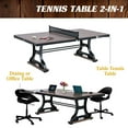 thumbnail image 3 of 7 ft Coventry Indoor Table Tennis Table, 2-in-1 Dining Table with Metal Net, Paddles, and Balls Included, by Barrington Billiards, 3 of 7