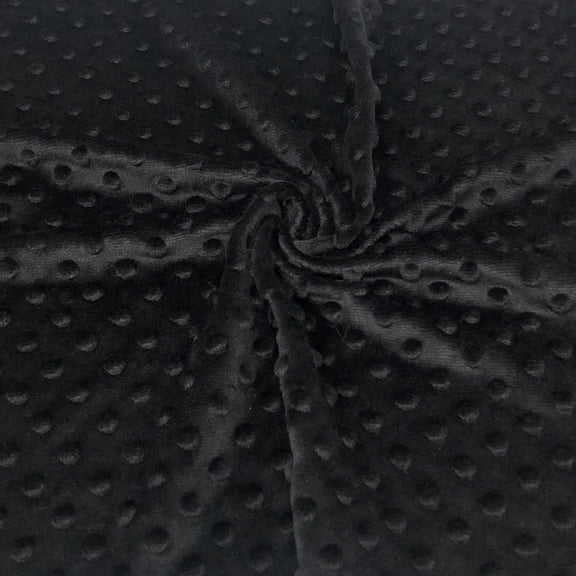 Black Soft Minky Bubble Solid