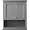 thumbnail image 3 of Wyndham Collection Avery 25" Wall-Mounted Wood Bathroom Storage Cabinet in Gray, 3 of 3