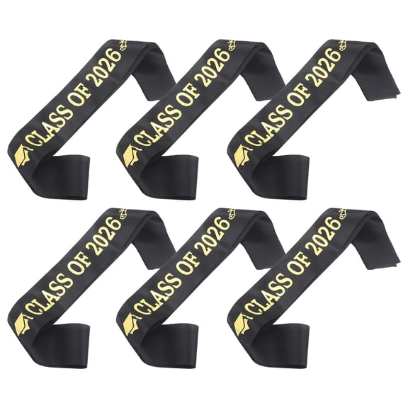 NICEXMAS 6-Pack Graduation Sashes for Class of 2026 Senior Party Accessories and Celebration Stoles