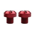 thumbnail image 4 of 2 piezas CNC aluminio M10x1.25 espejo retrovisor rosca agujero tapones tornillos tapas espejo retrovisor soporte Anti-óxido - Rojo positivo Sunnimix Tapón del orificio del espejo trasero, 4 of 7