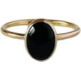thumbnail image 2 of Black Onyx Gemstone Ring, Natural Onyx Tiny Ring, December Birthstone, Womens Ring, Gold Micron Ring, 925 Sterling Silver, Fine Jewelry, Dainty Ring, Minimal Stackable Ring, 2 of 5
