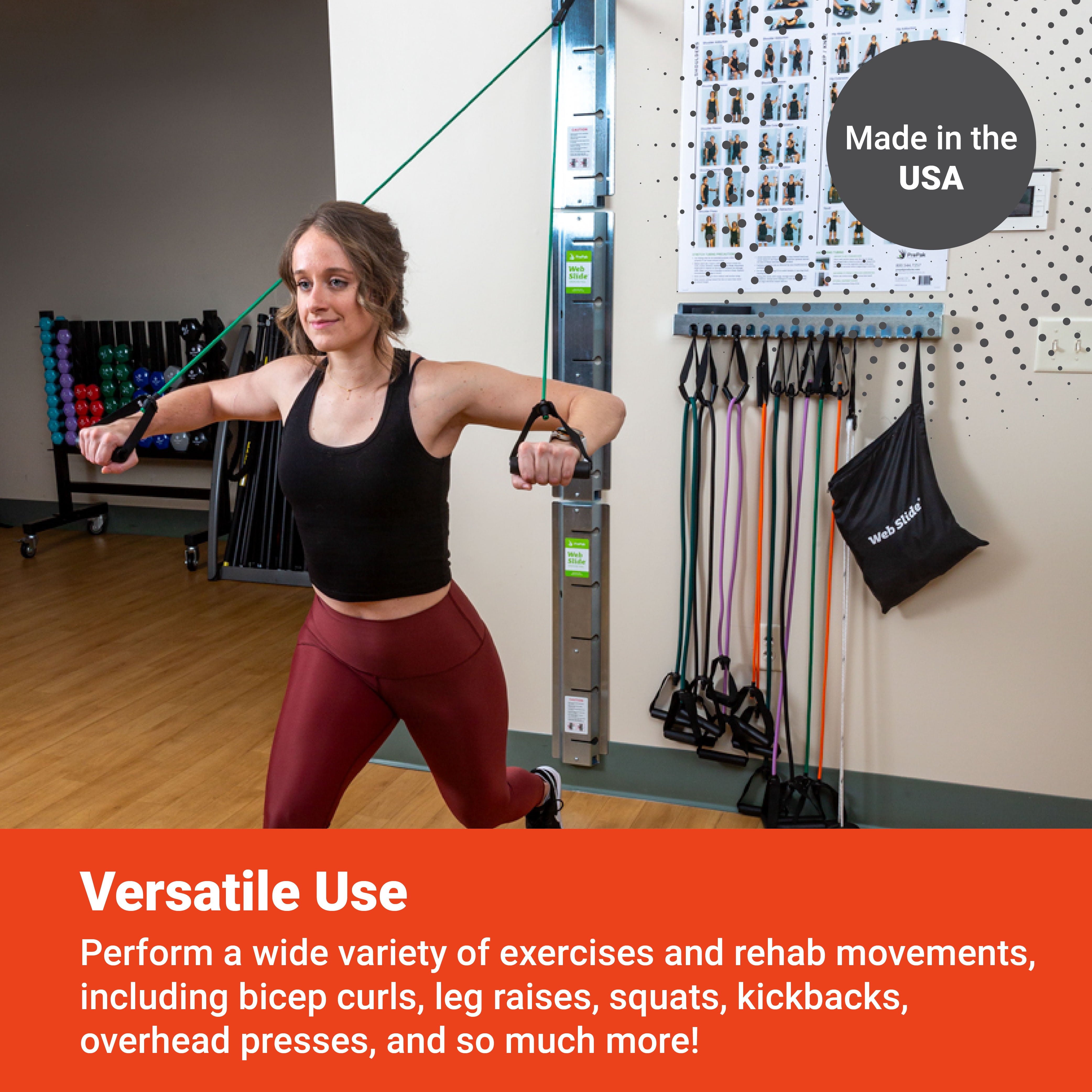 ExerBand 5 ft. Single Strand Bilateral Resistance Tubing for Exercise, Rehab, Physical Therapy, and Stretching - Compatible with Web Slide/PrePak Products, 5 Pack