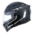 thumbnail image 2 of 1Storm Motorcycle Street Bike Modular Flip up Dual Visor Full Face Helmet HB89 Arrow White, 2 of 5