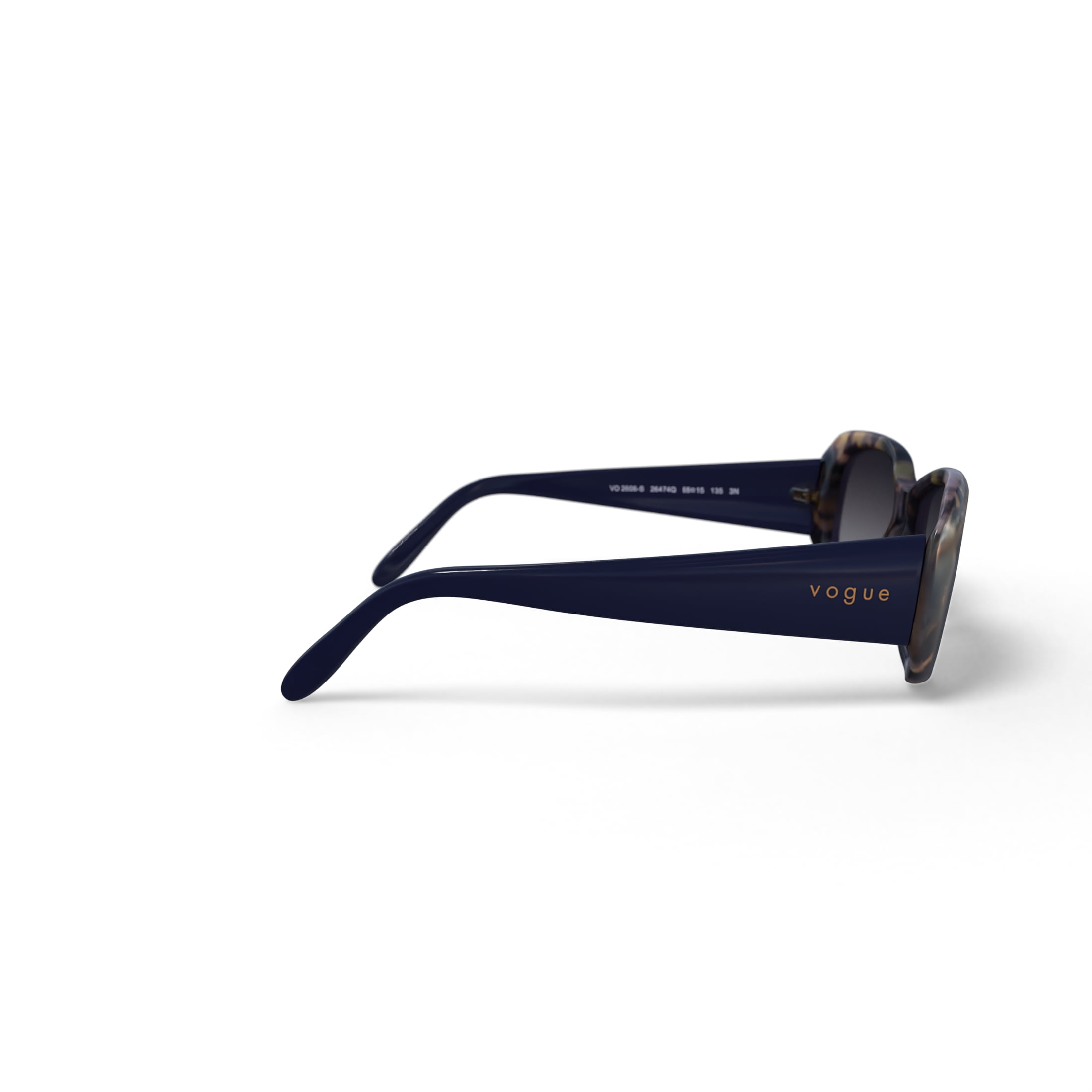 Vogue 55mm VO2606S Sunglasses, Top Blue/Tortoise with Violet Gradient Dark Grey Lenses