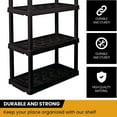 thumbnail image 4 of Hyper Tough Plastic Storage Shelf Garage Shelves 5-Tier 74"H x 18'D x 36"W 2-Pack Black-750 Ibs Capacity, 4 of 7