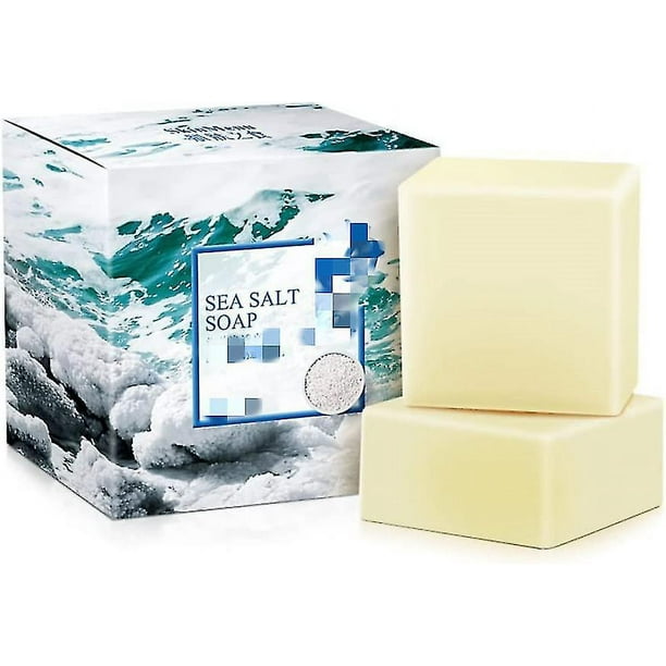 Jabón para eliminar ácaros, jabón Facial rico en sal marina, reparación rápida de ácaros, limpieza nutritiva, 2 uds.