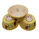 thumbnail image 4 of Taza para tartas, 100 unidades, diseño de conejo, resistente al calor, a prueba de aceite, para hornear, 4 of 5