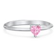 thumbnail image 1 of Heart Birthstone Ring - Pink Tourmaline (October), 1 of 6