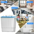 thumbnail image 5 of Dimedeal Portable Twin Tub Washing Machine, Small Washer with 1 Drying Rack and 10 Hangers, Compact Laundry Machine with Spinner, Mini Washer for Dorms, Apartment, 5 of 8