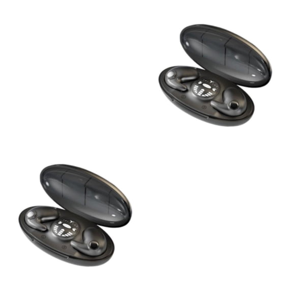 Seitruly Auriculares inalámbricos compatibles con Bluetooth 5,3, Control táctil, ergonómicos, recargables, deportivos, regalo de cumpleaños Negro 2Conjunto
