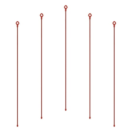 Uxcell Silicone Cable Ties, 24 Inch Reusable Twist Cable Ties Heavy Duty Bendable for Bundling Holding, 5 Pcs, Red