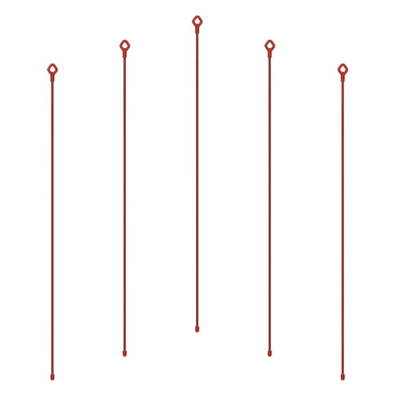 Uxcell Silicone Cable Ties, 24 Inch Reusable Twist Cable Ties Heavy Duty Bendable for Bundling Holding, 5 Pcs, Red
