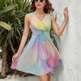 thumbnail image 3 of Beautiful Mermaid Scales Women's Tank Dress V Neck Sleeveless Summer Sundress, 3 of 7