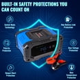 thumbnail image 6 of 12V/24V 20Amp Smart Automatic Charger & Maintainer with Restoration, Desulfator, and Winter Mode for Car, RV, Boat, ATV, Truck, Motorcycle - Lithium, AGM, SLA, Gel, Wet, Deep Cycle, 6 of 12