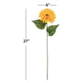 thumbnail image 6 of 27-inch Artificial Silk Yellow Single Teddy Bear Sunflower Long Stem, for Indoor Use, by Mainstays, 6 of 8