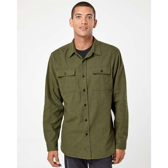 Burnside Long Sleeve Solid Flannel Shirt
