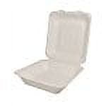 Lollicup KE-BHC88-1C Karat Earth Bagasse Hinged Clamshell Container, 8" x 8" (Pack of 200)