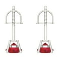 thumbnail image 4 of 0.5 Ct Round Cut Studs Red Ruby 18K White Solid Solid Gold Everyday Dainty Earrings Screw Back, 4 of 7