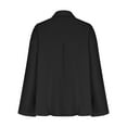 thumbnail image 5 of VgaVtl Women Shirts Fall Winter Long Sleeve Collared Tops for Women Dressy Black Loose Solid Color Leisure Button Down Shirts,S, 5 of 6