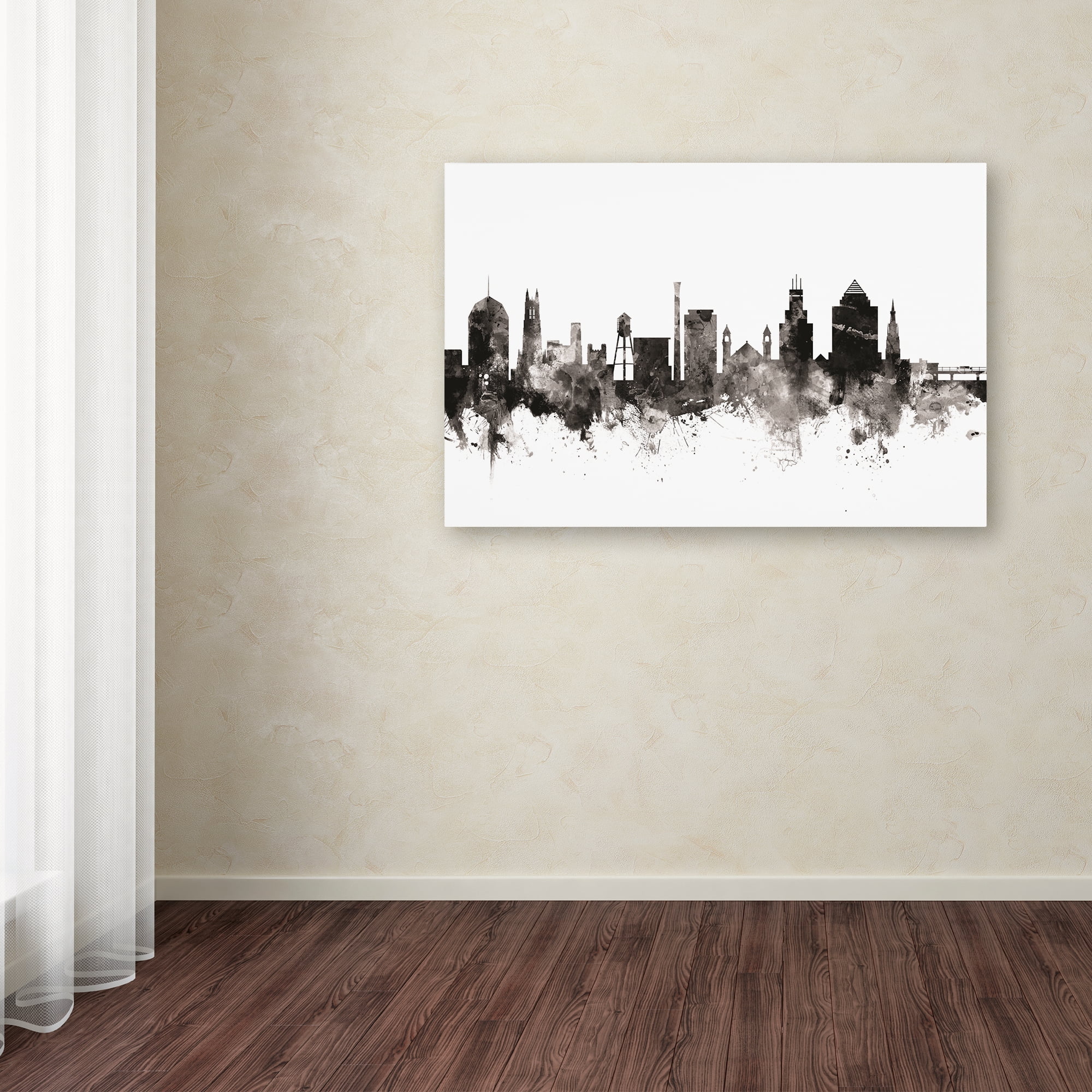 Trademark Fine Art 'Durham North Carolina Skyline III' Canvas Art by Michael Tompsett