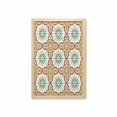 thumbnail image 1 of Moroccan Wall Art with Frame, Eastern Geometry Art with Classical Damask Ornate Elements Image, Printed Fabric Poster for Bathroom Living Room, 23" x 35", Mustard Beige, by Ambesonne, 1 of 2