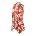 thumbnail image 3 of Made by Olivia Women's Lightweight Sleeveless Draped Floral Print Open Front Cardigan Vest, 3 of 4