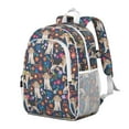 thumbnail image 2 of Beagle Dog Dog and Flower Backpack for School,Cute School Bag,Schoolbag with Adjustable Shoulder Straps & Padded Back,15"x11.42"x5.5", 2 of 6